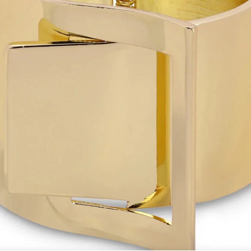 Eye Candy Gold Geometric Cuff Bracelet